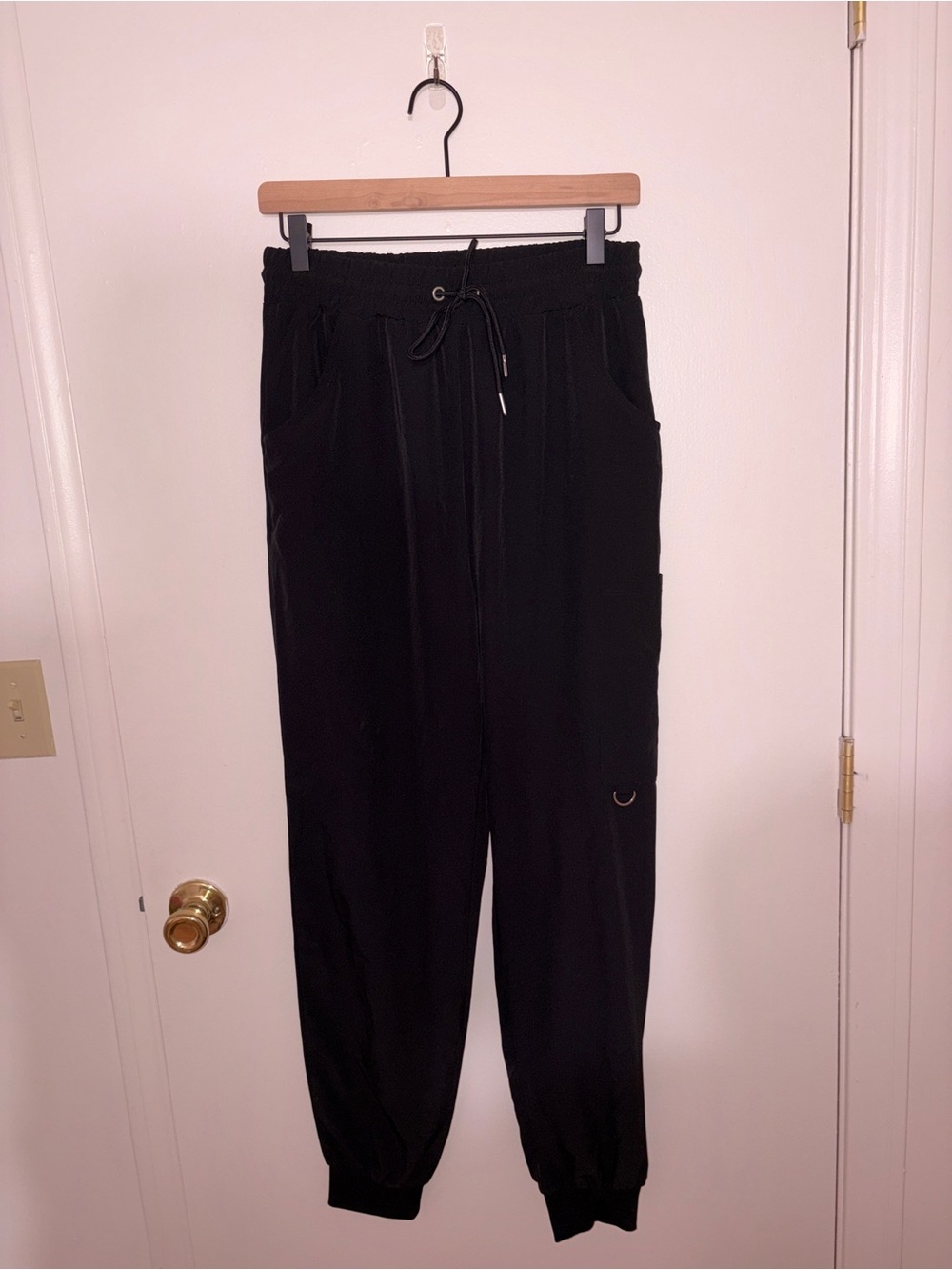 Black Drawstring Jogger Scrub Pants